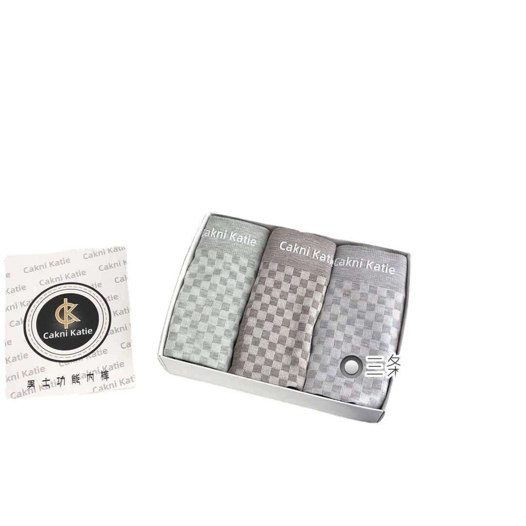 
Бесшовные 3D боксеры, мужское нижнее белье, удобные высокоэластичные бесшовные клетчатые мужские трусы большого размера с 32 иглами в коробке 