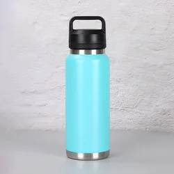 18 oz, 26 oz, 36 oz RAMBLRE Stainless Steel Yetys Vacuum Insulated Thermos Gym Sports Drinking Water Bottle with Chug Cap