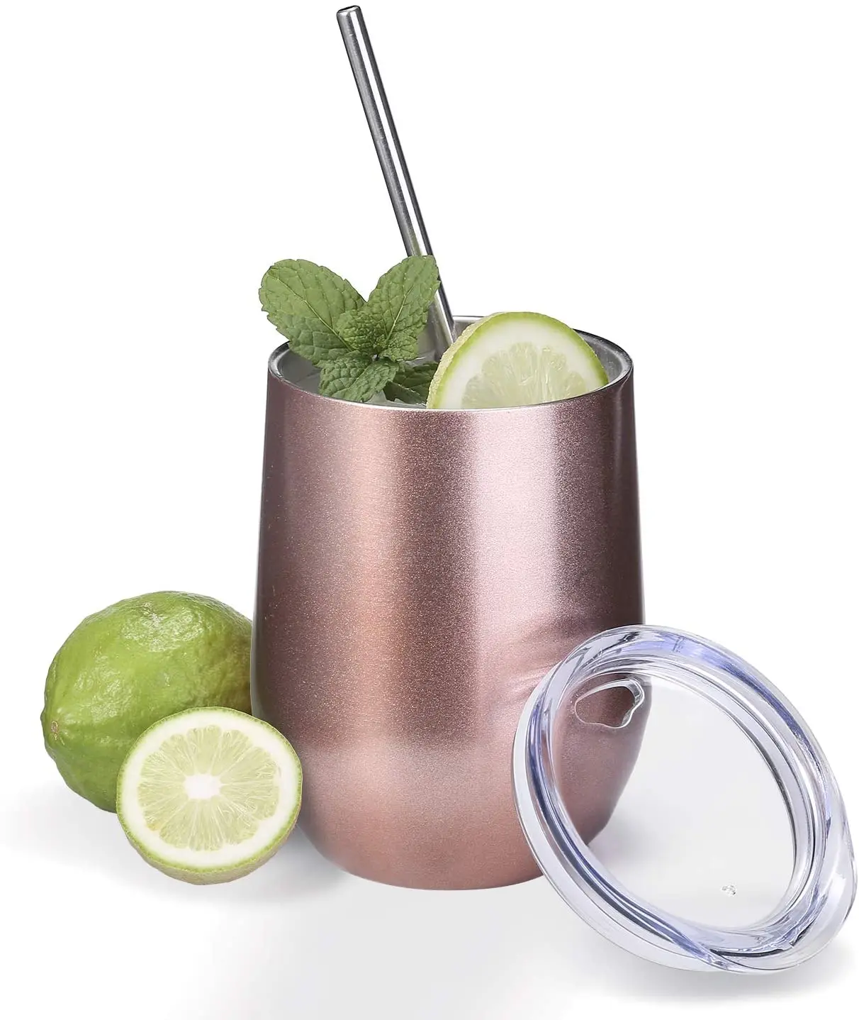 
2021 popular 12oz vacuum thermo cup in rose gold stainless steel cup 