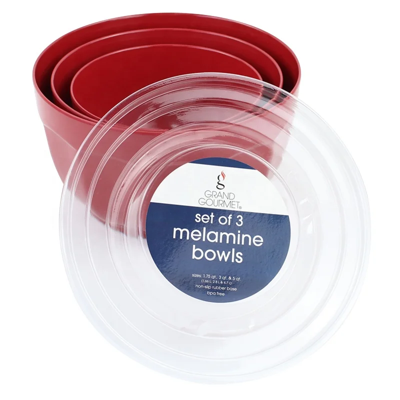 Hot Selling melamine serving mixing bowls cake flour salad serving mixing bowl set