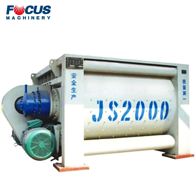 Manufacturer JS2000 Concrete Twin-Shaft Mixer  With 120m3