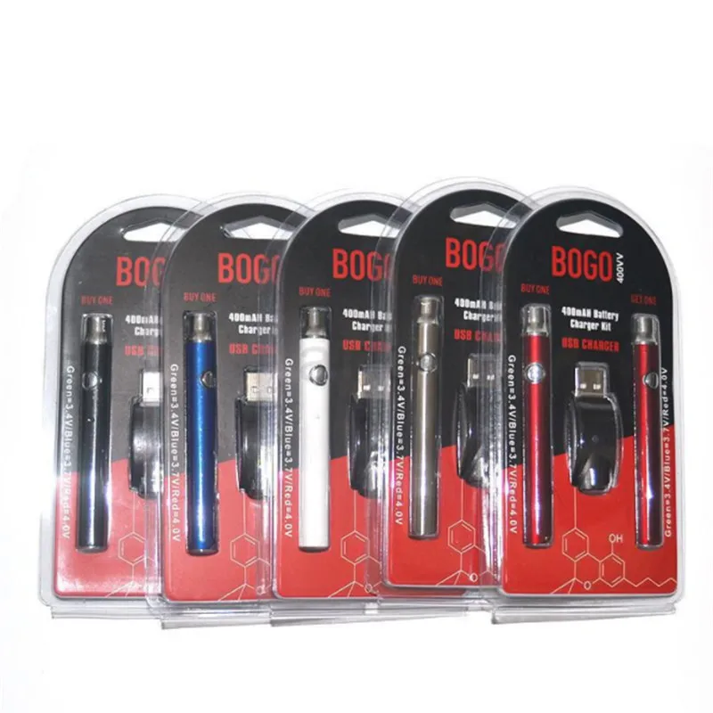 Двойная Батарея BOGO 400mAh V 510 Thread, батарея предварительного нагрева с блистерной упаковкой