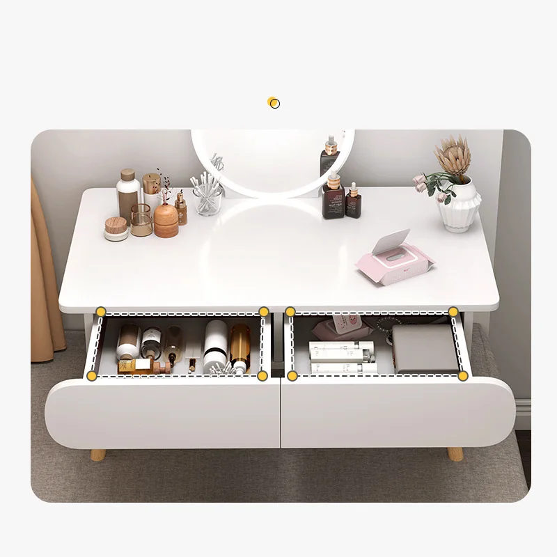 Small Wooden Makeup Table Bedroom Designs Furniture with Vanity Mirror Handmade Dressing Table