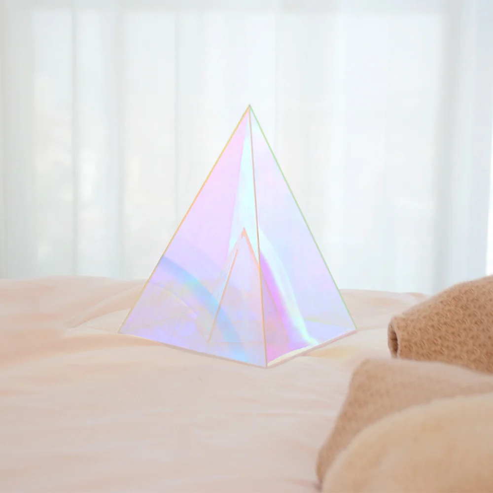 Mini Personalized Table Dimmable Triangle New Year Color Changing Crystal Acrylic Plug In Club 3D LED Night Lamp Night Light