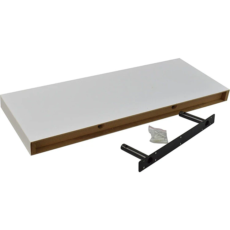 White Bookcase hanging furniture cubicle floating shelves wall