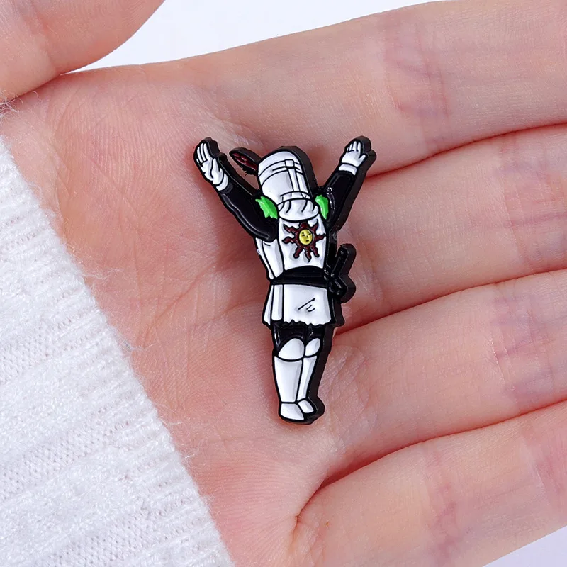New Cartoon Anime Game Derivative Character Praise Sun Shape Brooch Badge Backpack Enamel Lapel Pin Accessories Gift