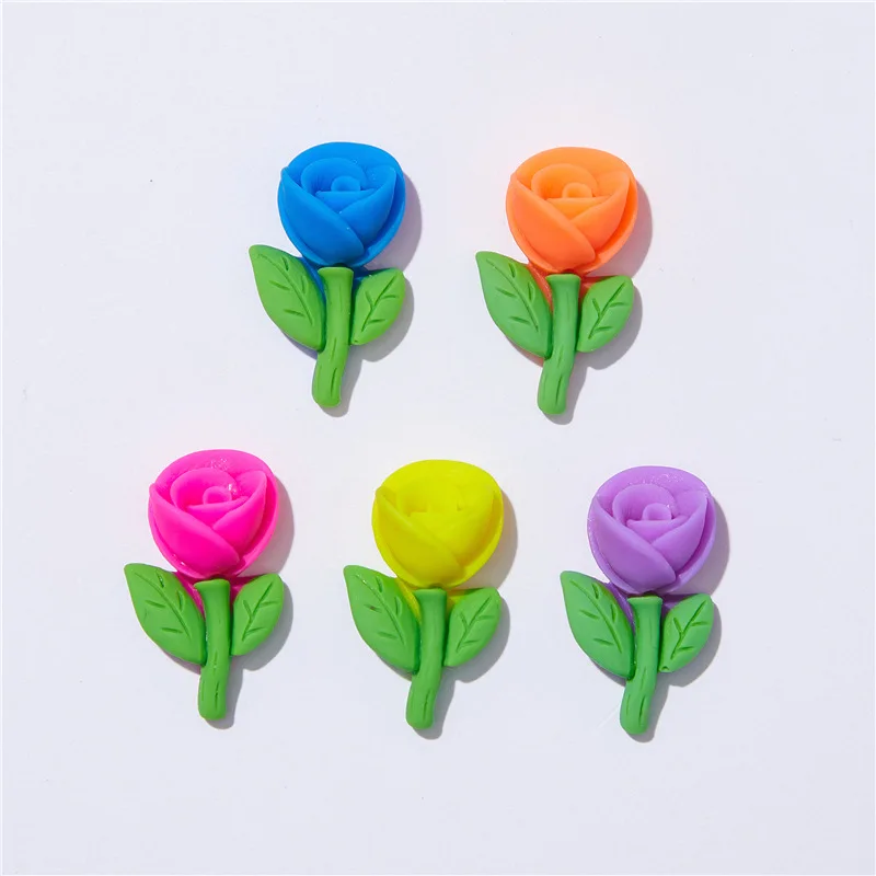 New Rose Resin Charms Beautiful flowers Resin Flower For Decoration