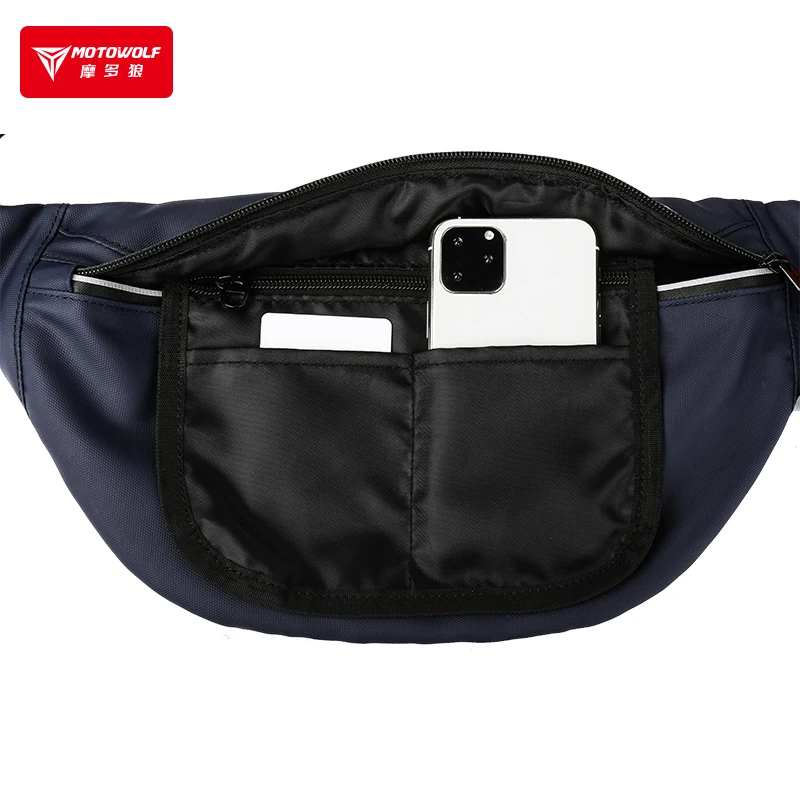 MOTOWOLF motorcycle utility running waterproof multifunctional reflective front chest bag tactical