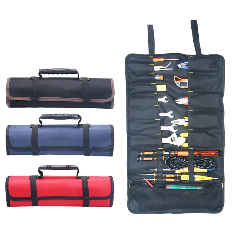 Large Wrench Tool Roll Pouch Bag Big Tote Carrier Organizer  Easy Storage Portable for Craftwork Handymen Repairmen Roll Up Bag