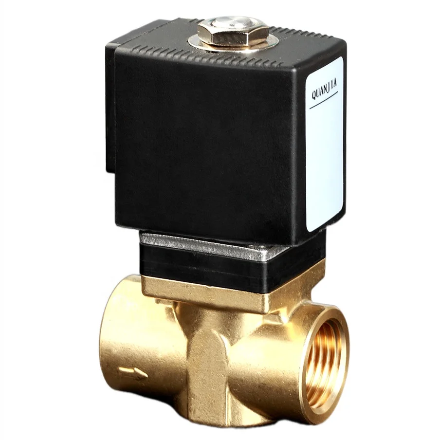 Quanjia 1 inch brass water solenoid valve 24v 2231025B