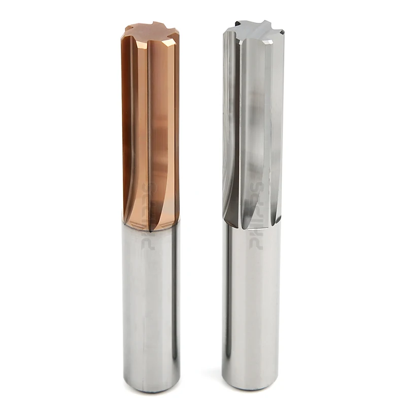 PHIPPS carbide stainless steel milling cutter 5mm compression cutting end mill 6 mm shank flat straight flute reamers tool 9mm