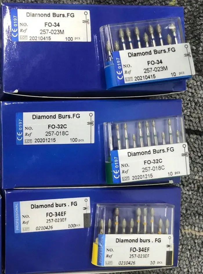 Good Quality Dental Surgical Bur High Speed Dental Diamond Burs for Handpiece