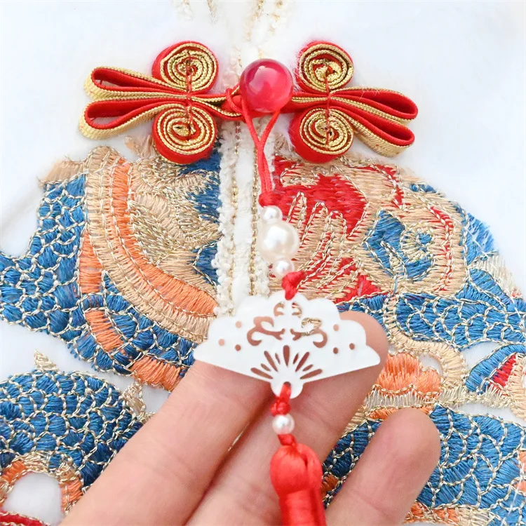 Традиционная китайская юбка Hanfu для домашних животных роскошное платье собак дизайнерское зимнее пальто высокого качества