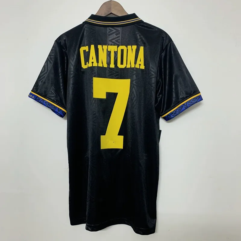 Free shipping sample order 1992 93 94 Retro soccer jersey Customized CANTONA football shirt