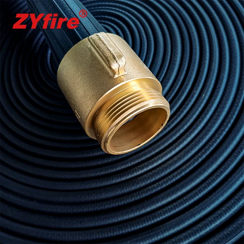 ZYfire UL Listed Threaded Couplings with Factory Firefighting and  industrial flexible NBR Covered fire hose