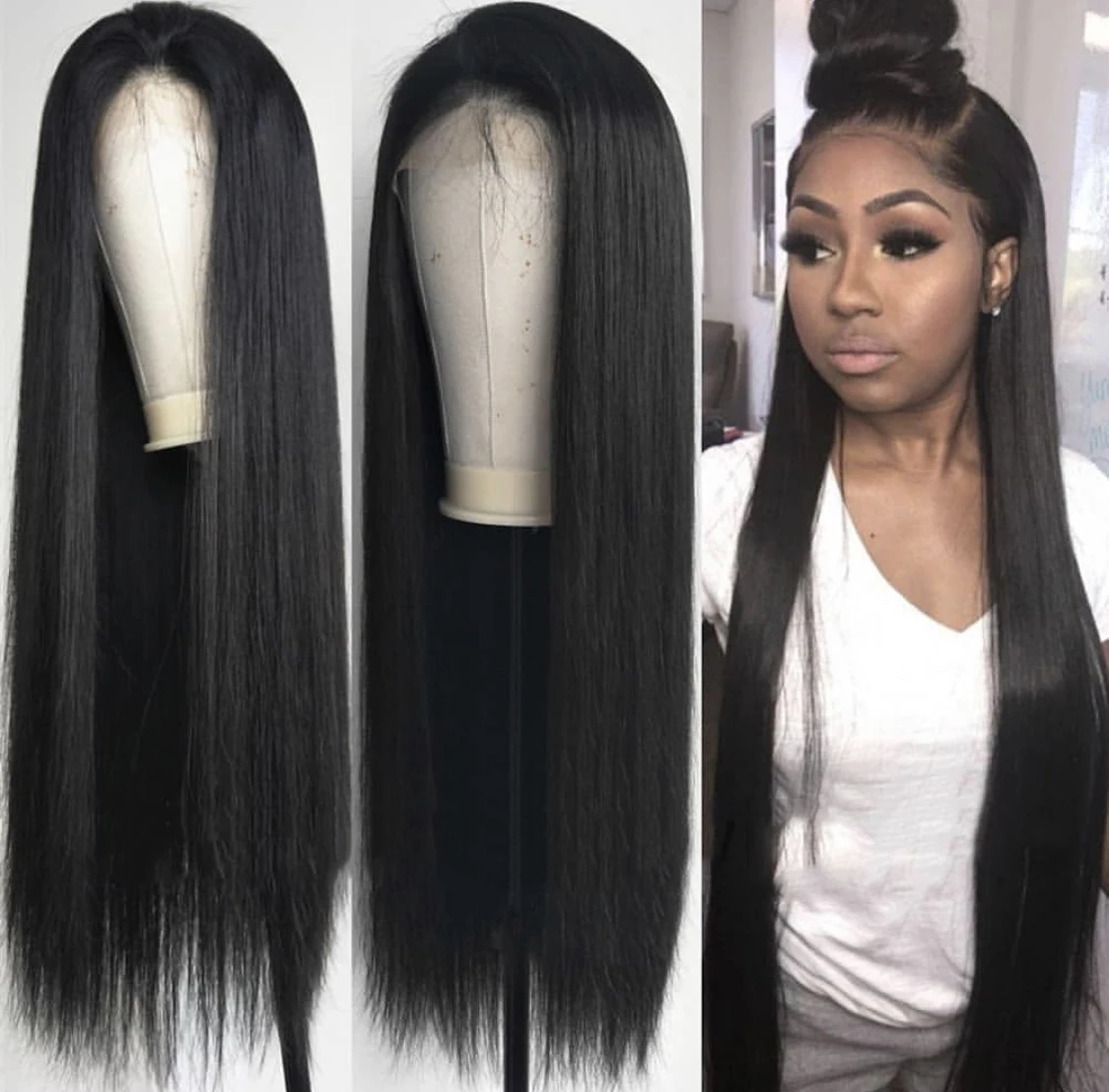 
Film HD Transparent Swiss Lace Natural Human Hair Lace Front Wigs ,Thin Pre-Plucked Raw HD Lace Frontal Wigs For Black Women 