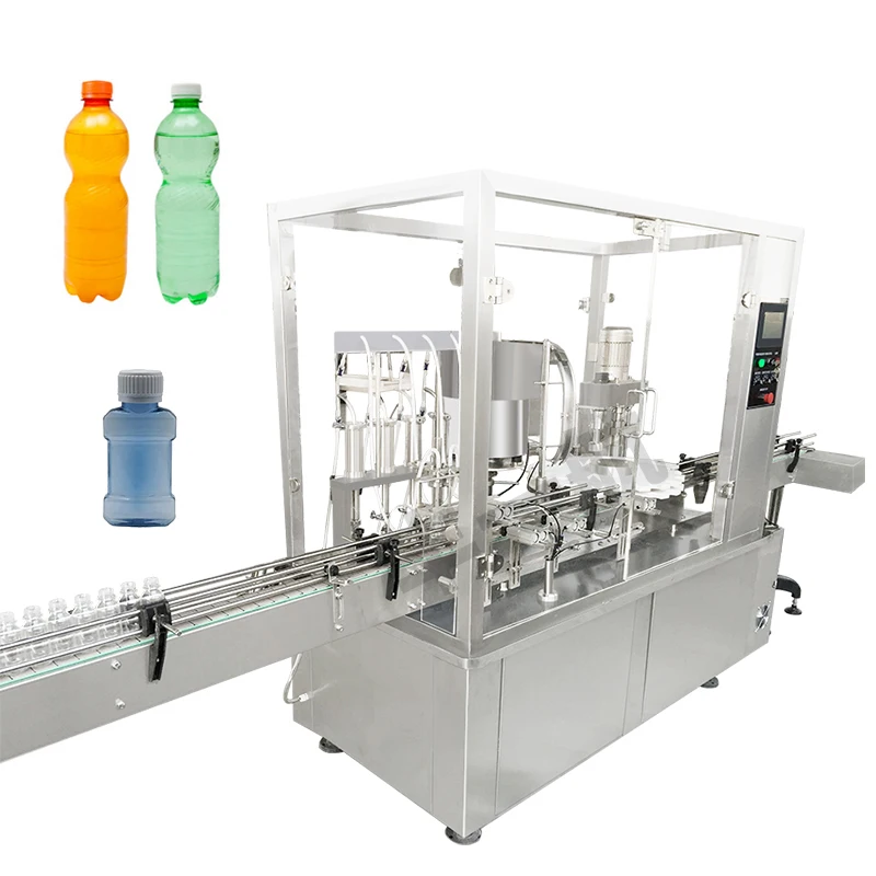 FCM series 4 heads automatic  juice cosmetic essential oil perfume ink solvent filler bottle liquid filling machine