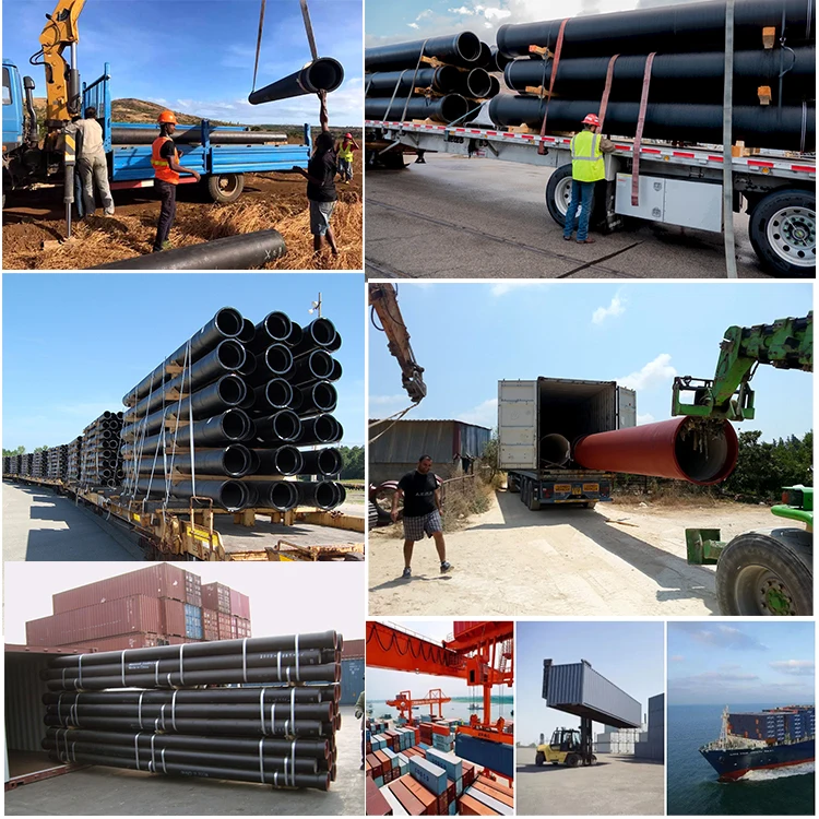 Nodular cast iron pipe manufacturer fire water supply and sewage dn400 K9 ball milled cast iron pipe