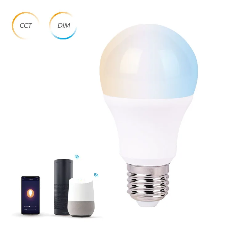 
CE RoHS 90lm/W A19 China LED Smart Bulb Remote, 11W 14W Dimmable CCT Adjustable Bulb LED E27 