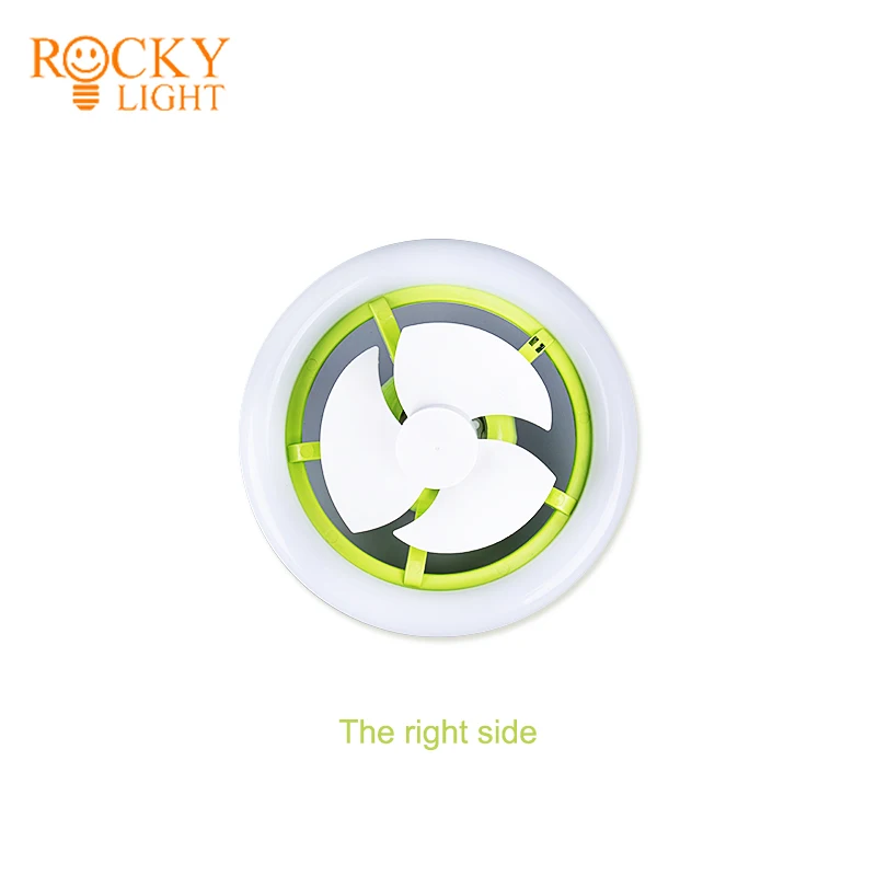 RGB shaking head flying saucer fan light /Cross-border remote control LED shaking head fan light E27 Screw RGB Magic Color Bedro