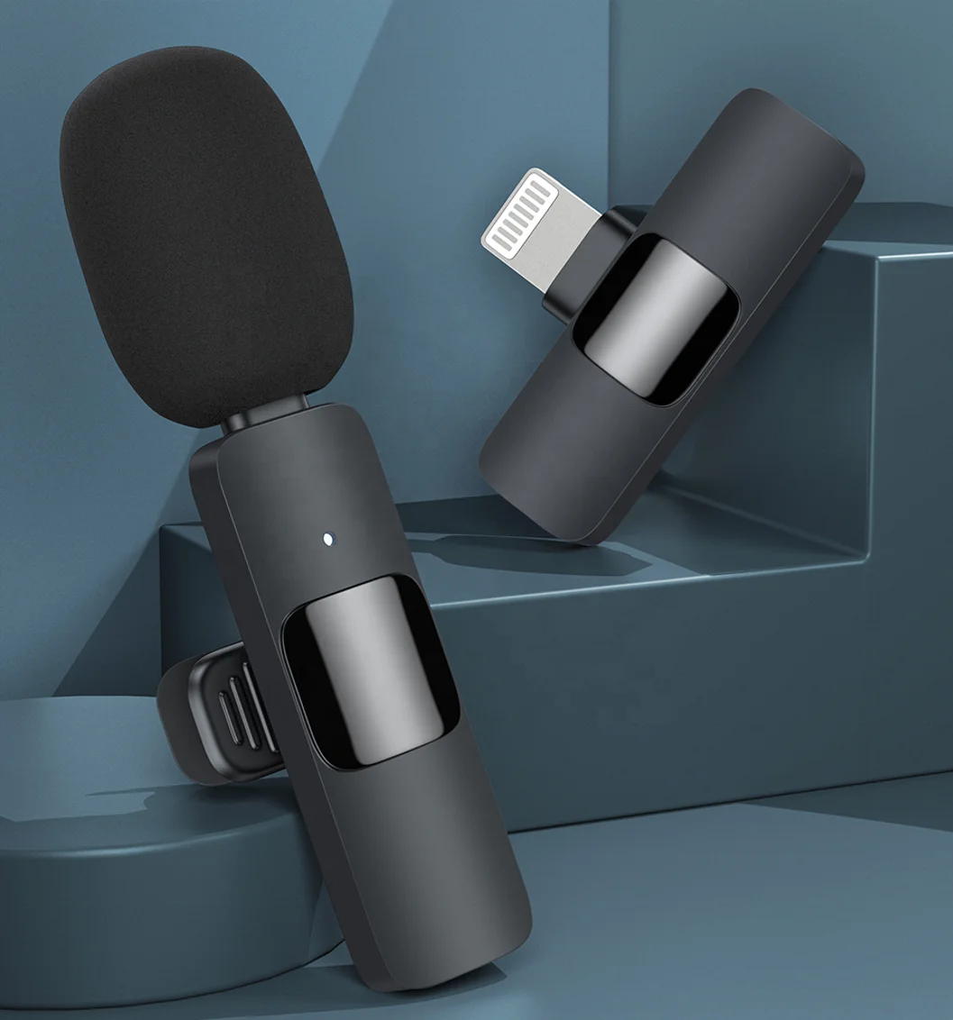 Built-in DSP chip Active scene recognition true double noise reduction wireless microphone for lightning