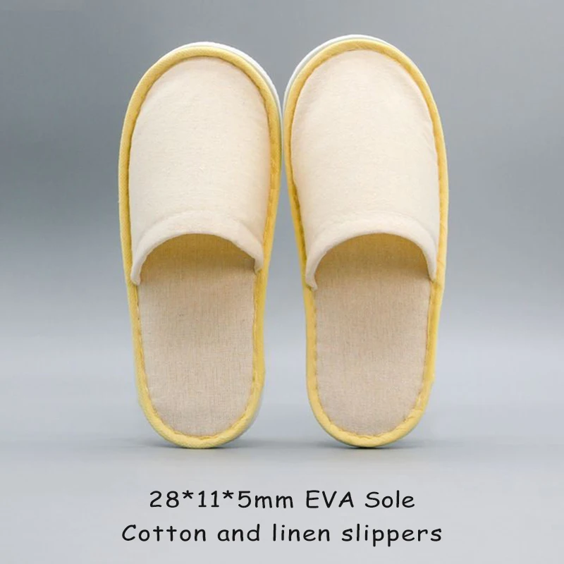 Wholesale Low Moq Custom Logo Guest Comfortable White Spa Bathroom Soft Slides Slippers For Unisex Disposable Hotel Slippers