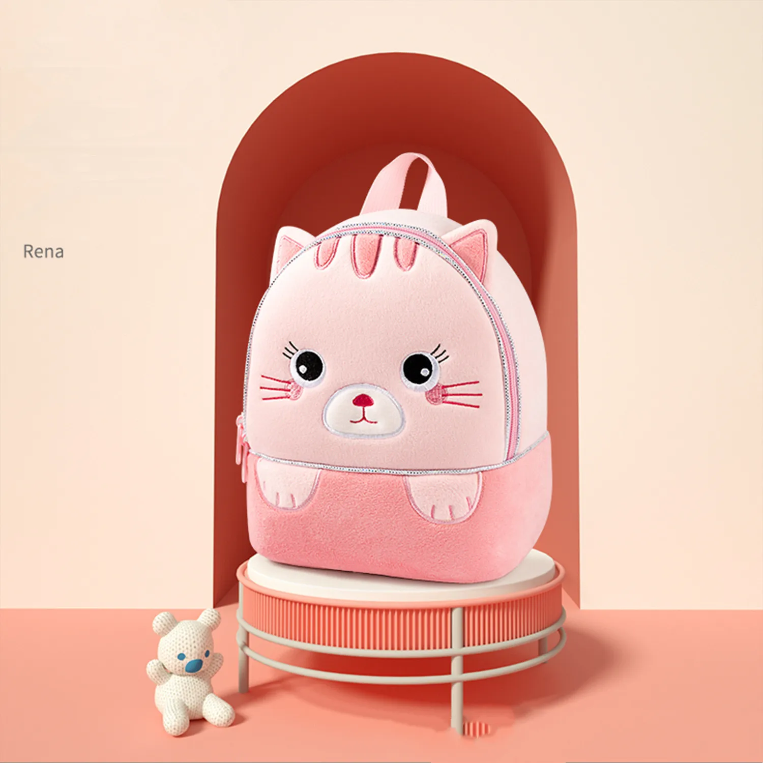 Плюшевый детский школьный портфель ALL PASS для мальчиков и девочек милый маленький ранец детского сада с мультяшными