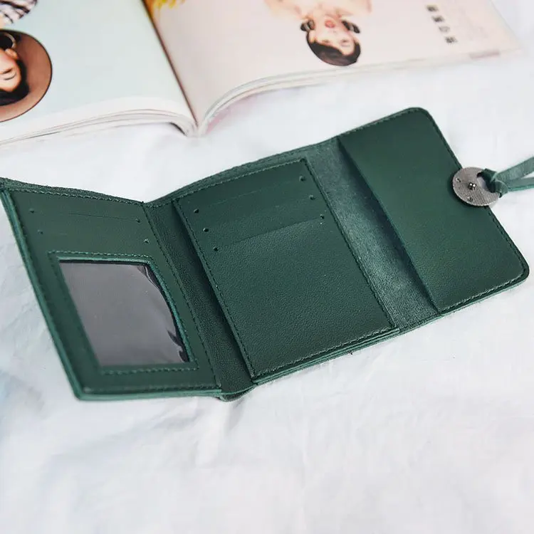 Ladies Short Wallet Colorful PU Leather Wallet Cash Envelop Women Wallet