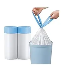 Drawstring garbage bag household kitchen portable thickened black and white tear free extraction large, medium and small plastic