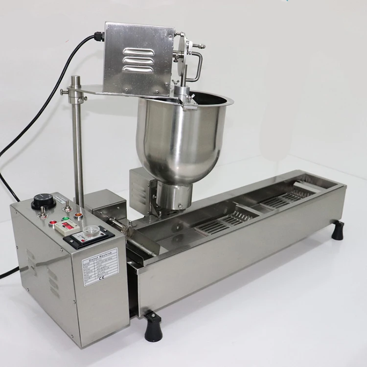 3KW 300-500Pcs/Hr Commercial Automatic Electric Donut Fryer Machine with 3 Molds