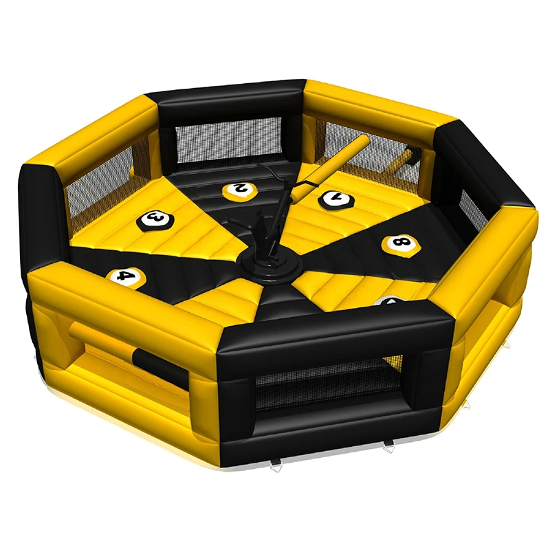 Mechanical inflatable wipeout meltdown sport game last man standing inflatable game with rotating arms