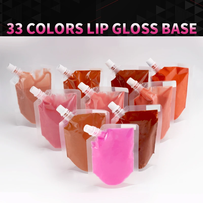 Luxury Wholesale Custom Logo Cosmetic Lip Gloss Bottle Bulk Vegan 33 Color Lip Gloss Vendor With Custom Private Label