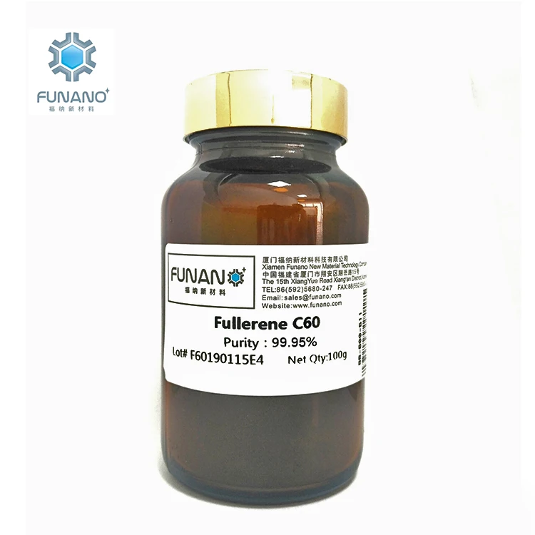 
Manufacturer Purity 99.95% Funano Carbon Powder Fullerene Industry Intermediates chemicals Raw Material Buckyballs C60 