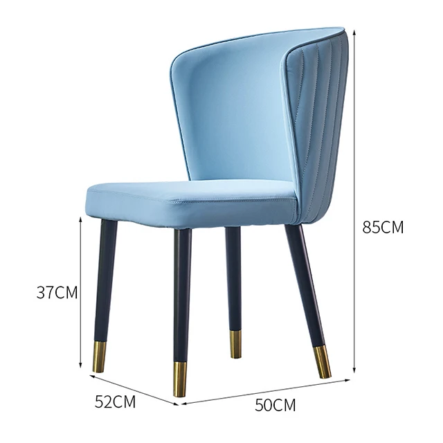 2021 Italian fashion design home dining chair high quality leather luxury hotel lobby chair