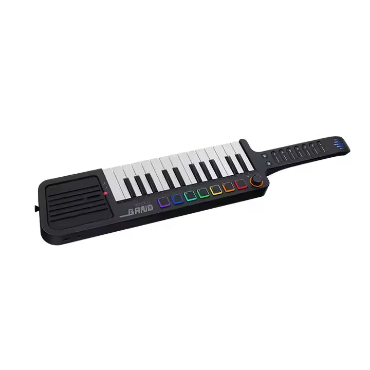 MIDIPLUS 25-Key Portable Electronic Organ Versatile Multi-Functional Music Keyboard for Band Guitarists Durable ABS Material