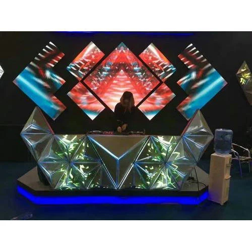 DJ клубной сцены будка настольная P5 треугольник полноцветный светодиодный дисплей видео экран