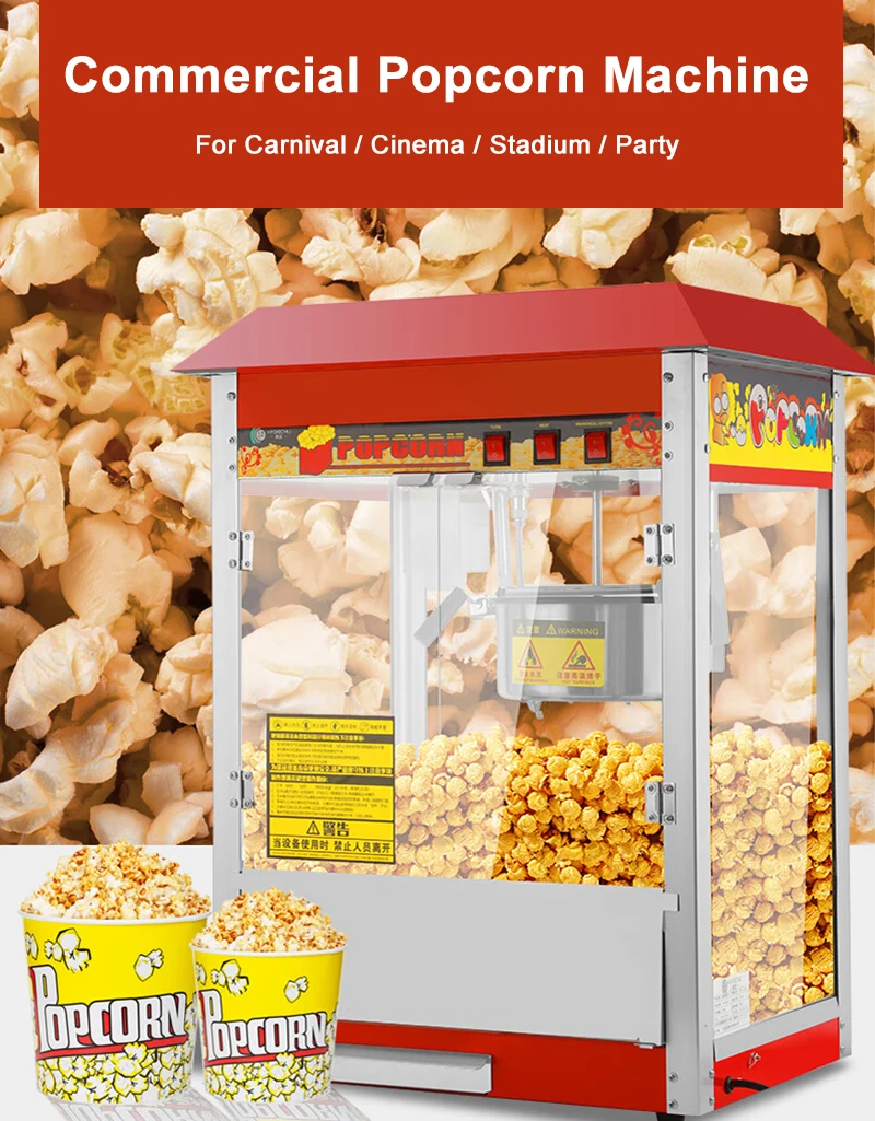 Commercial popcorn machine maker portable mini popcorn machine  Popcorn vending Machine for small business