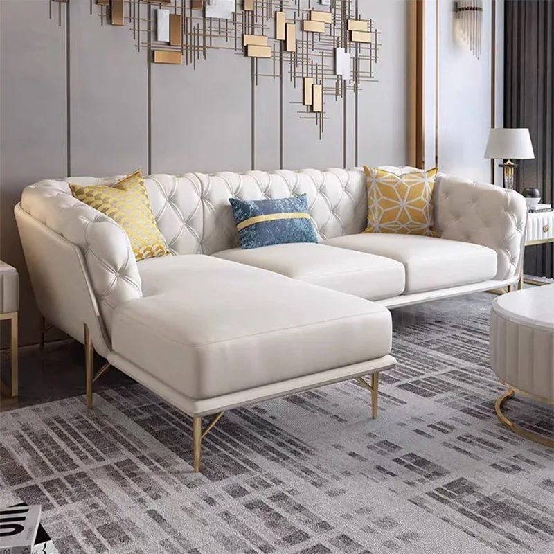 Modern Luxury Loft Leather 7 Seater Sofa White Modular Black Unique Velvet Couch Sectional Sofas Set For Living Room Furniture