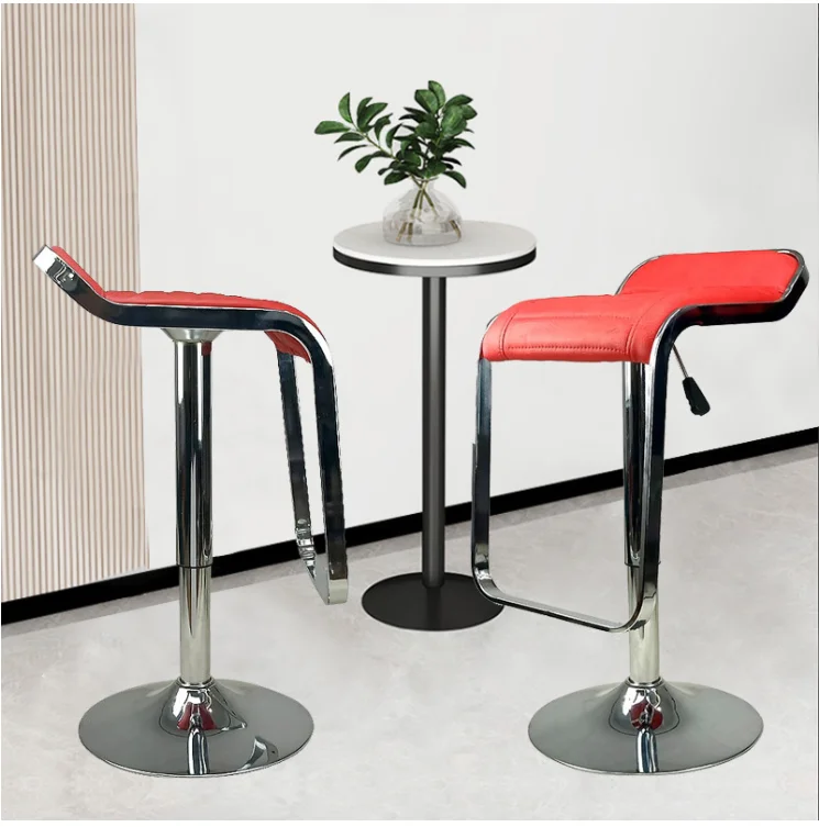Kitchen Bar Stool Bar Chair Furniture Counter Chair Fashionable Modern Commercial Furniture Stainless Steel Synthetic Leather