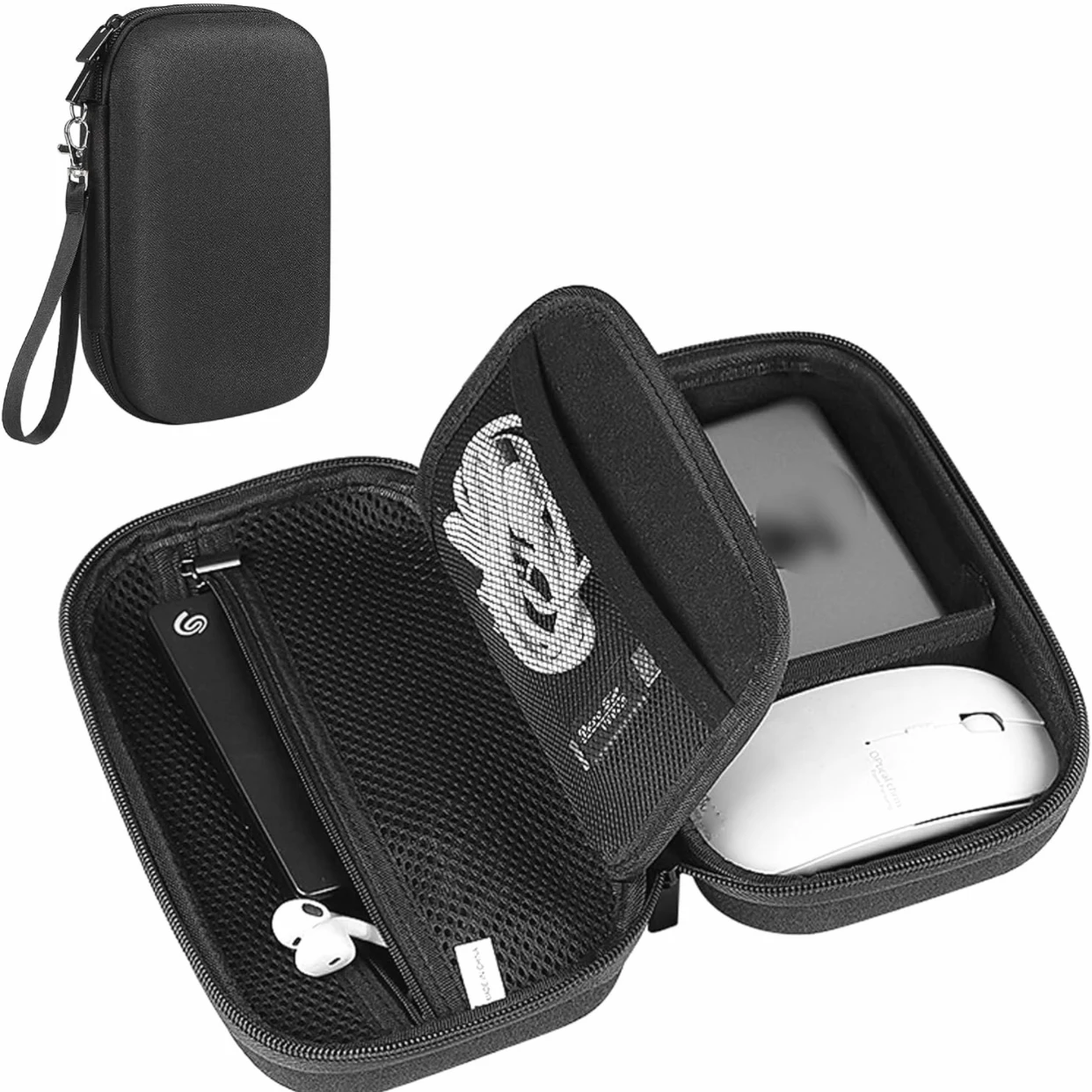 Portable External EVA Travel Hard Drive Tool Carrying Case for Electronics Accessories Charger Cable Cords Power Bank