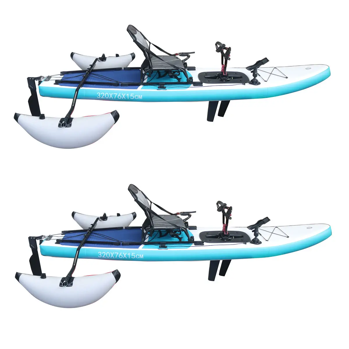 Hot Wind Kayak Pedal Drive 3.2m 1 Person Inflatable Sup Board Fishing Kayak Sit on Top  PVC Material CE Certificate Rafting Boot