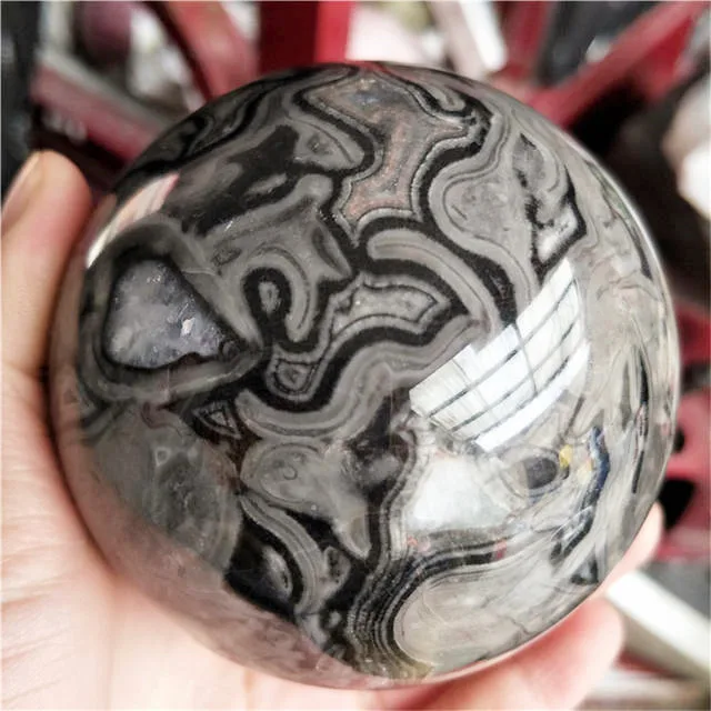 Wholesale natural quartz crystal ball Picasso spheres for home decor