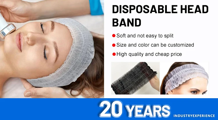 Travel Kit Disposable Headband Custom Printed Logo Headband Elastic Head Band For Ladies