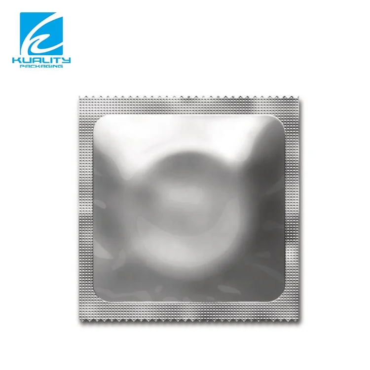 Custom Resealable Laminated Three Side Seal Aluminum Foil Latex Condom Packaging Condom