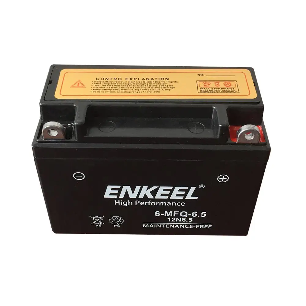 
12n6.5 high performance lead acid motorcycle battery 12v 6.5ah 
