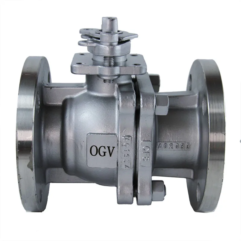 OGV stainless steel SS304 ANSI 150LB 300LB  floating flange ball valve with lock