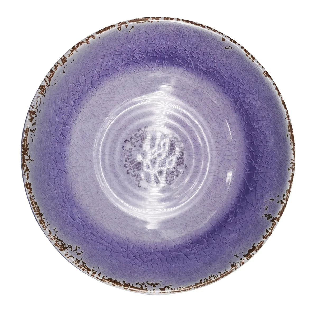purple rustic design ice crackle melamine dinner plates salad bowl tableware dinnerware set