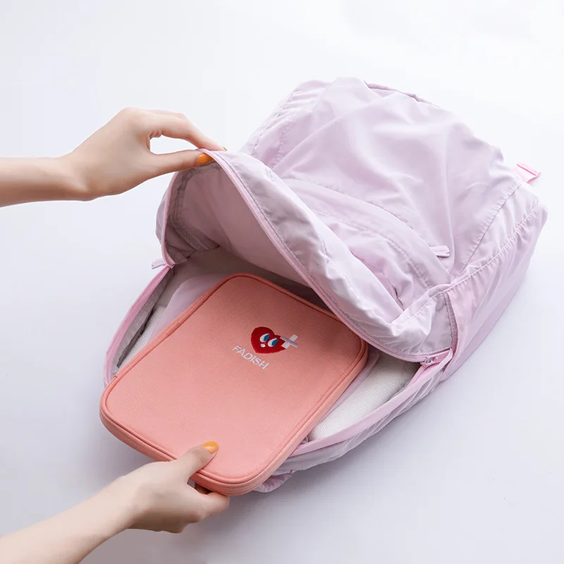 Travel portable medicine bag with large capacity drug pack travel storage bag