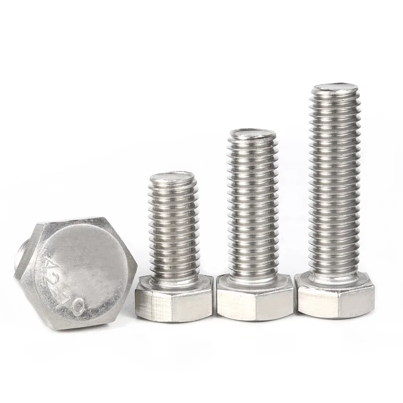 Factory stock Stainless steel A2  A4 DIN931 partial half thread  Hex bolt and nut and washer