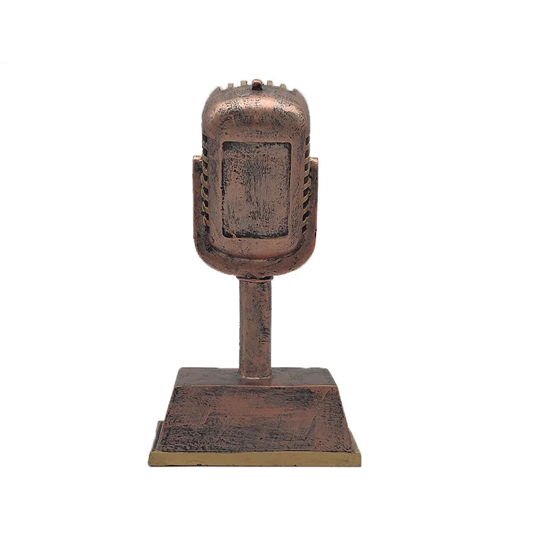 Microphone trophy display resin crafts private competition music gift to send customers KTV